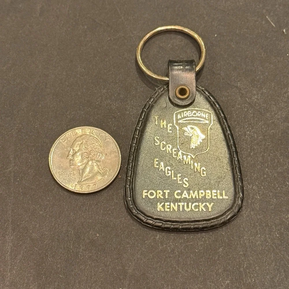 The Screaming Eagles Key Ring Vintage Army Airborne Fort Campbell Kentucky